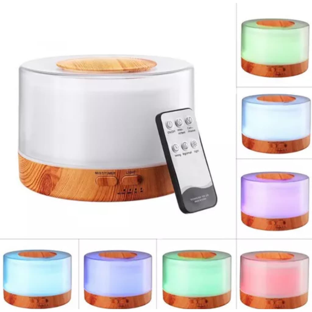 Difusor De Aromas Umidificador De Ar Ultra-Sônico 500Ml 300 ml Casa Bom ar Essencia Elétrico Ap