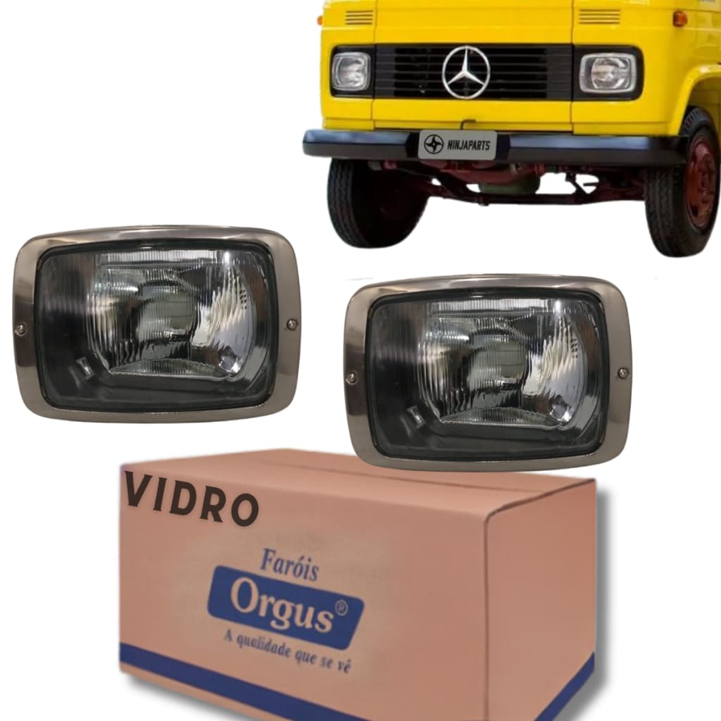 Par Farol Mb 608 - 1985 1986 1987 1988 1989 - Lente de Vidro - Orgus