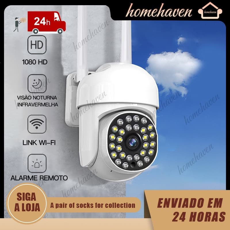 Câmera WIFI - IP66 à prova d'água com alarme IR 28 LED Wifi HD Dual Volt Motion Sensor YOOSEE