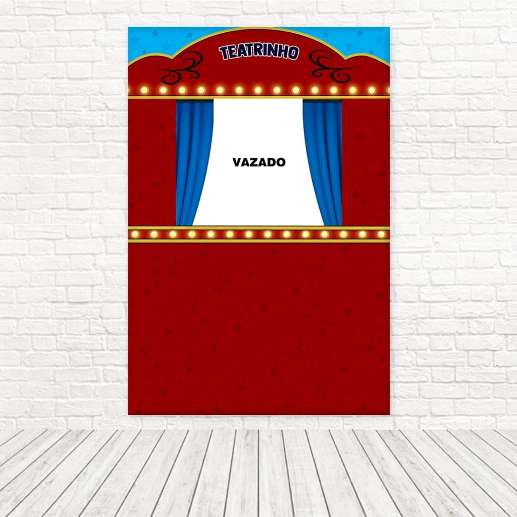 Painel Retangular Interativo Vazado Sublimado Teatro 1,50x2,20