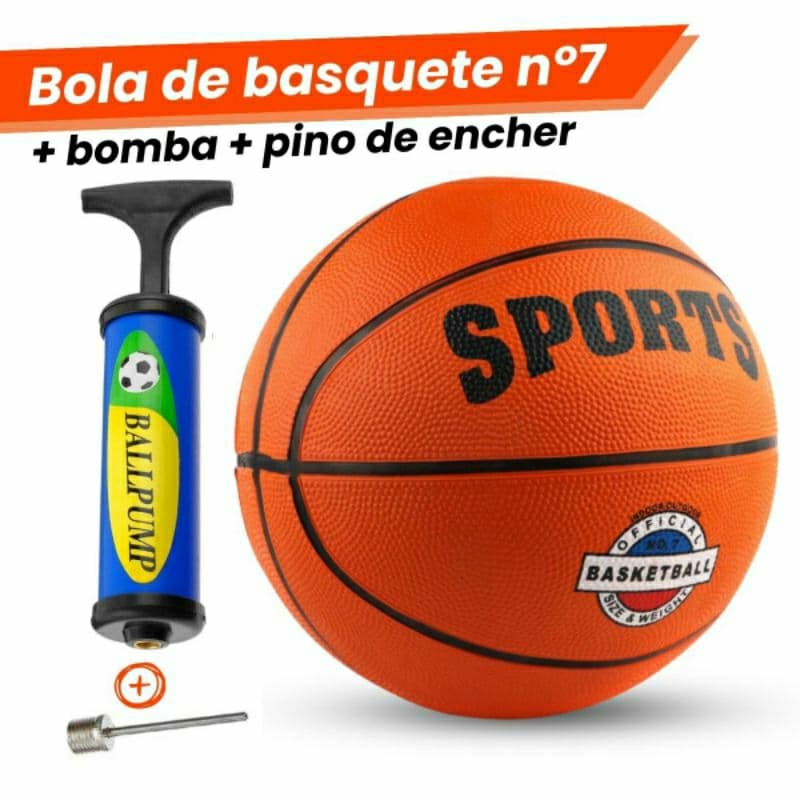 Bola De Basquete Basketball Tamanho Padrão Ótima Qualidade + bomba de inflar