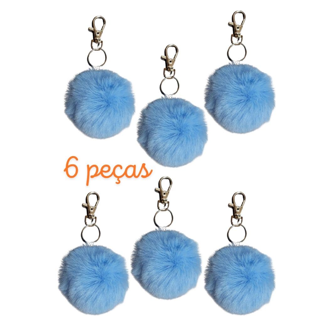 06 Chaveiros Pompom luxo chaveiro presente final de ano lembrancinha dia dos professores dia do médico natal aniversário mimo fofo papelaria