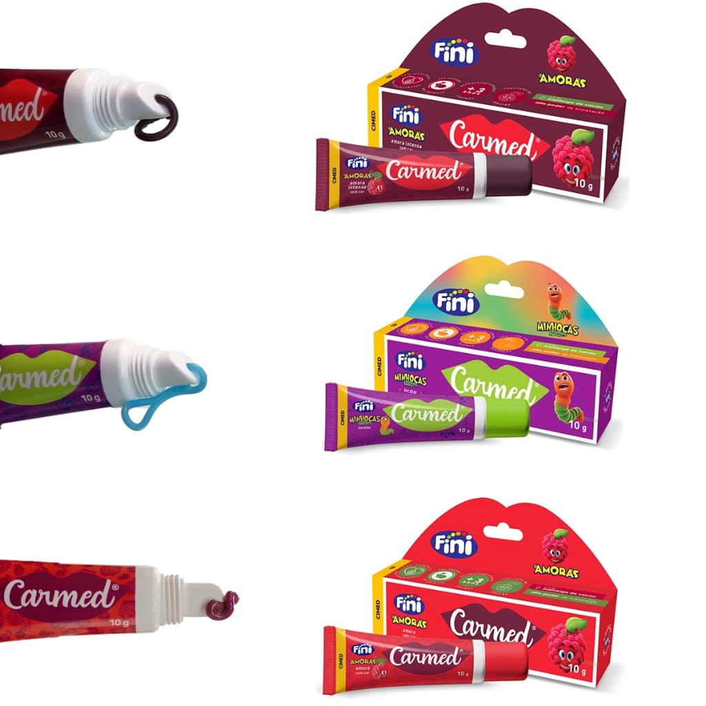 Carmed Fini Hidratante Labial Gloss Brilho Amora Minhaca Amora Intensa 10g Cimed