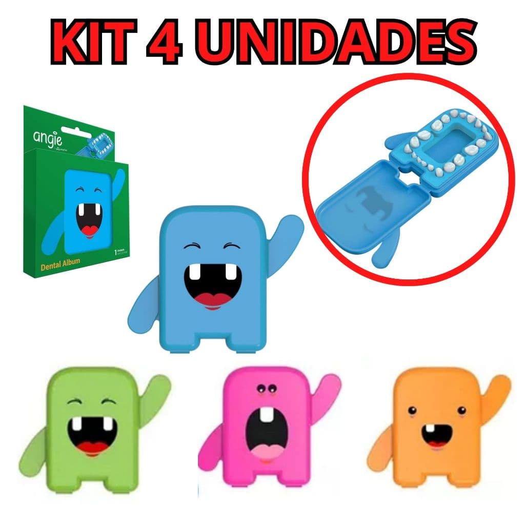 Kit Album Dental Caixa Guarda Dente de Leite Infantil Promoção