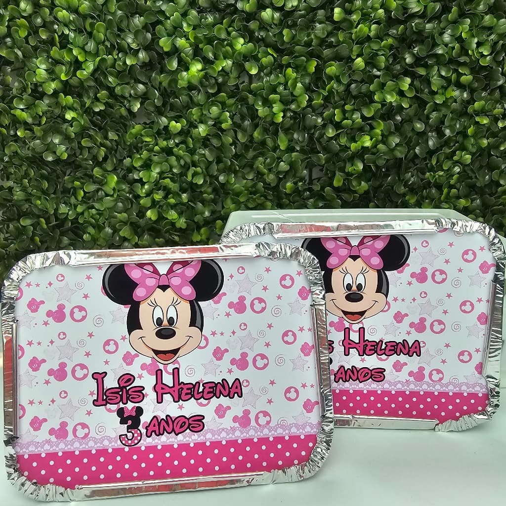 Marmita Personalizada MINNIE ROSA - Personalizados - Festa infantil - Aniversário - Lembrancinha