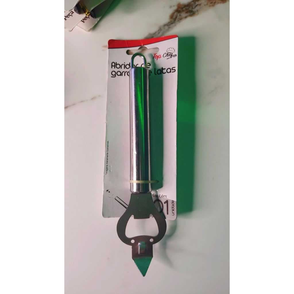 Abridor de Garrafa e Lata Reforçado Inox -Top Chef