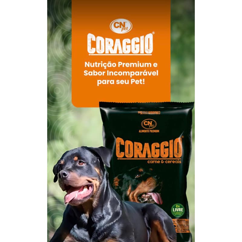 Ração Para Cães Coraggio Sabor Carne e Cereais 15kg