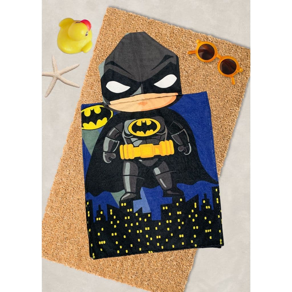 Toalha Infantil com Capuz - Poncho Temático para Menina e Menino, Ideal para Praia e Piscina