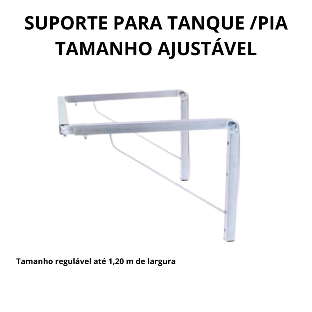 Suporte de Parede Para Tanque e Pia Tamanho Ajustável