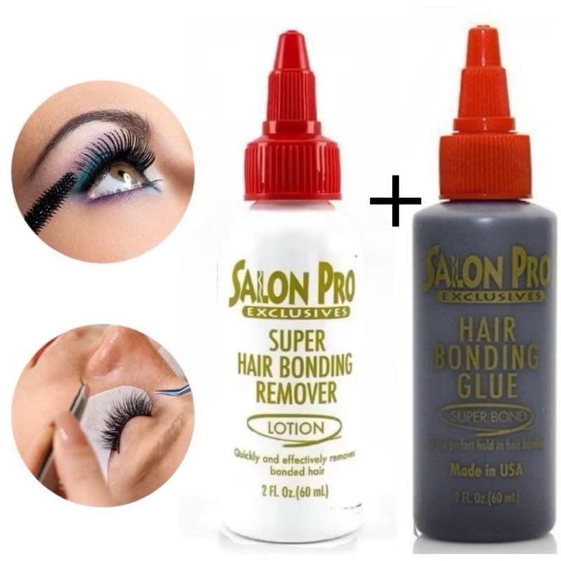 Kit Cola Para Extensão de Cílios 30ml + Loção Removedor de Cola 60ml Salon Pro