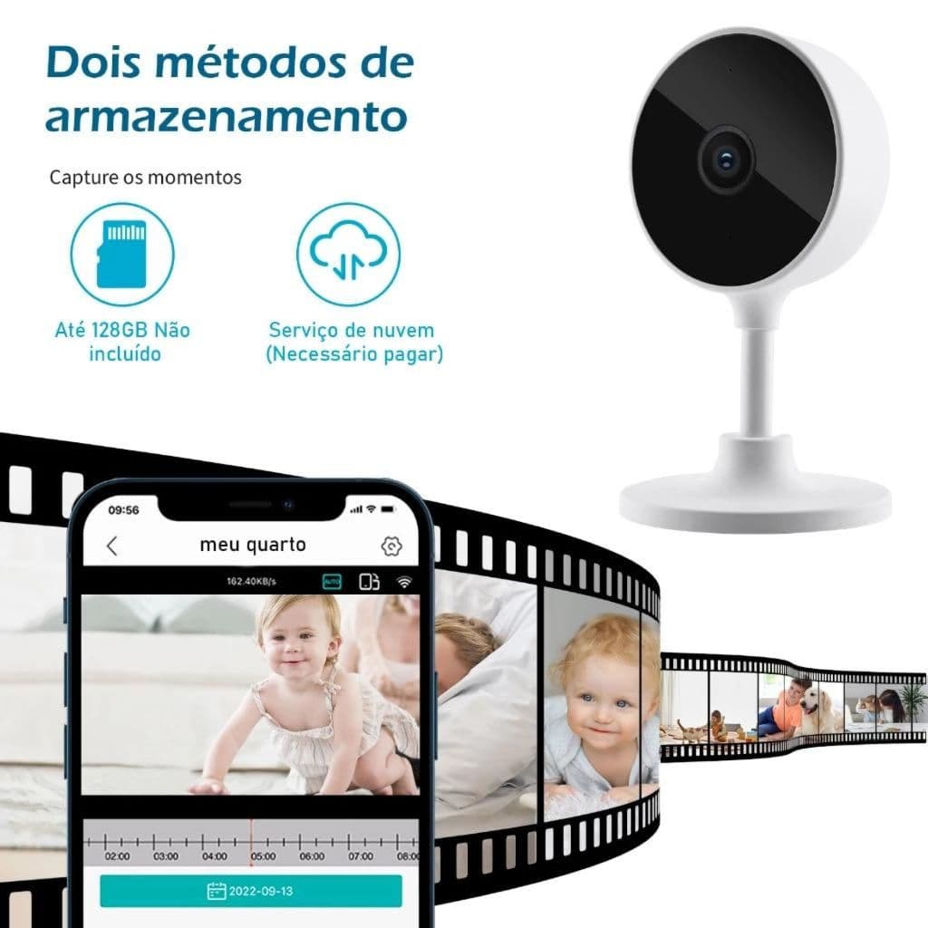 Câmera Inteligente Segurança  - Babá Eletrônica, Visão Noturna, Alexa Google tuya - Bivolt HD Wi-Fi