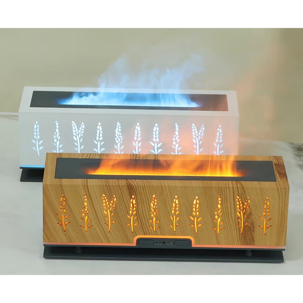 Difusor Aromatizador De Ambientes Led Eletrico Simula efeito Chamas Purificador Umidificador Ar Casa