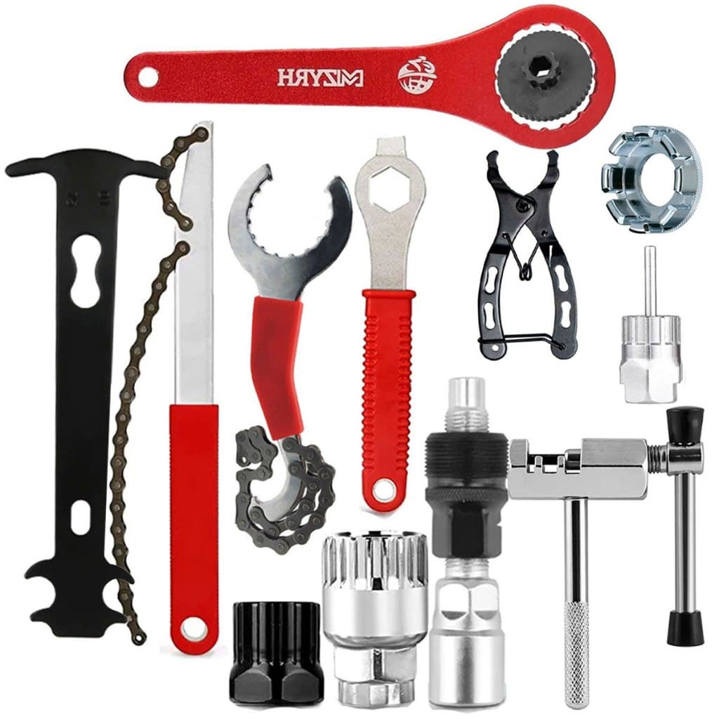 Kit 12 Chaves Movimento Central Ferramenta Extrator Pedivela Com Cabo Sacador Catraca K7 Raio Mtb
