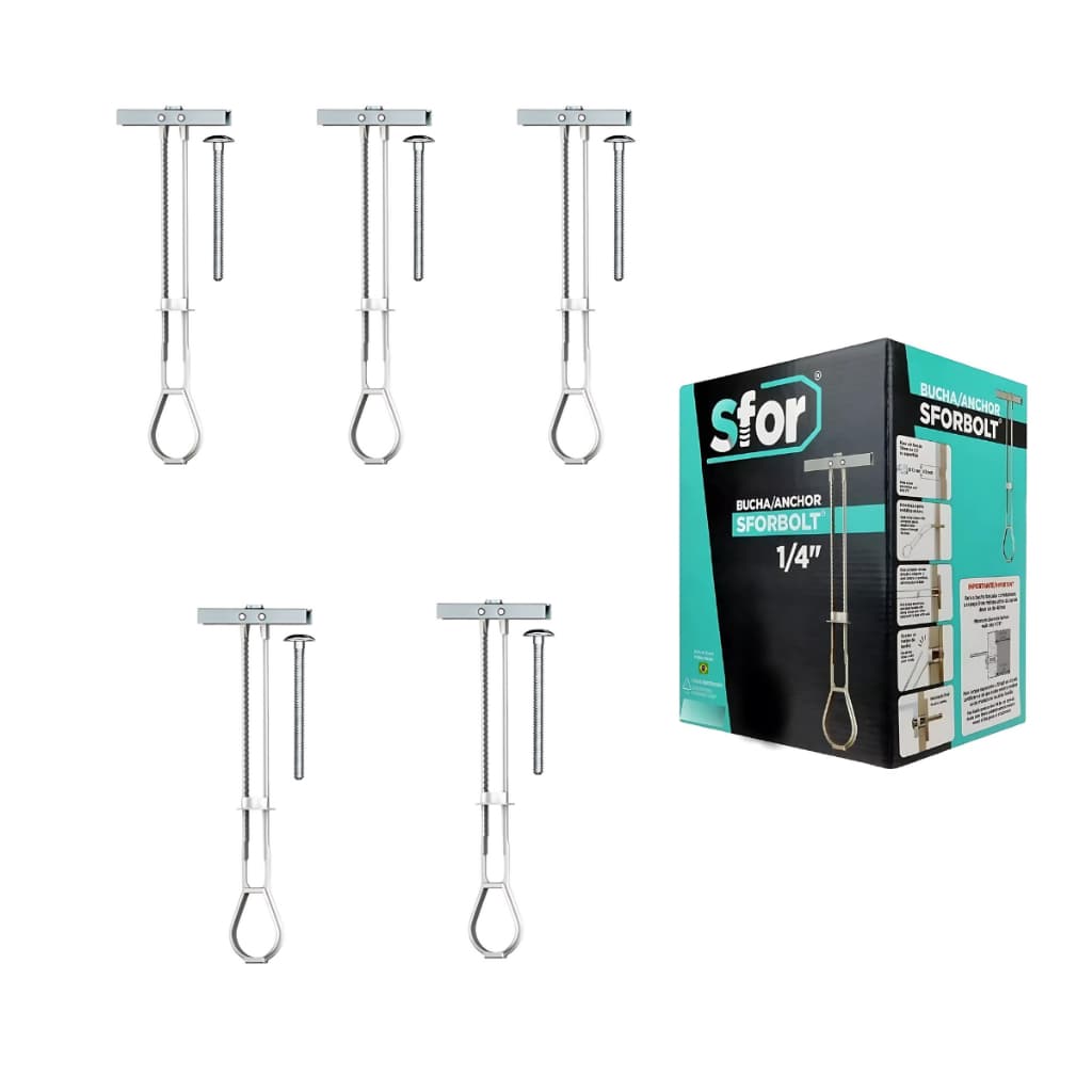 Bucha Sforbolt drywall forro gesso bloco com parafuso 1/4 - 5 unidades
