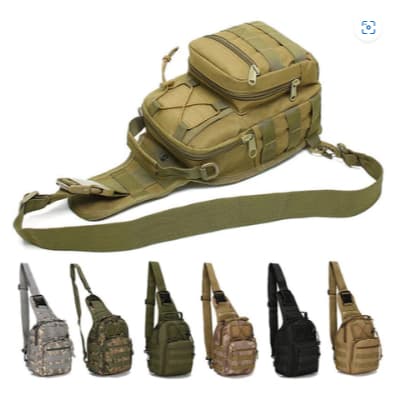 Bolsa Tática Transversal Impermeável Peito E Ombro Masculina Feminina Sling Sport
