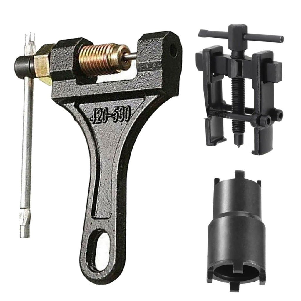 Chave Extrator De Corrente Moto 420/530 Castelo 125 E 150 Dupla 20X24mm Rolamentos 2 Mandíbula