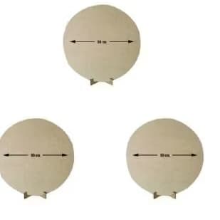 kit  3 painel com suporte em mdf cru 50x50