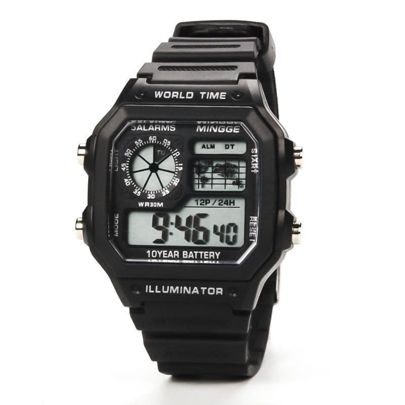 Rel贸gio Digital Prova D谩gua Luminoso 9619