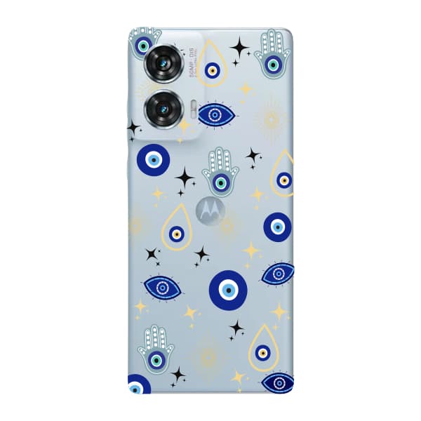 Capinha para Moto Edge 50 Fusion Anti Impacto Personalizada - Olho Grego com funto transparente