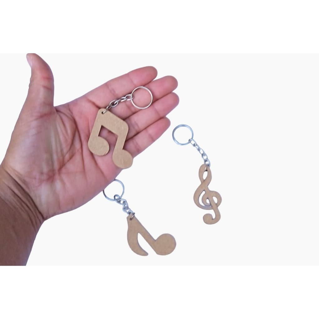 Chaveiros Notas Musicais em mdf