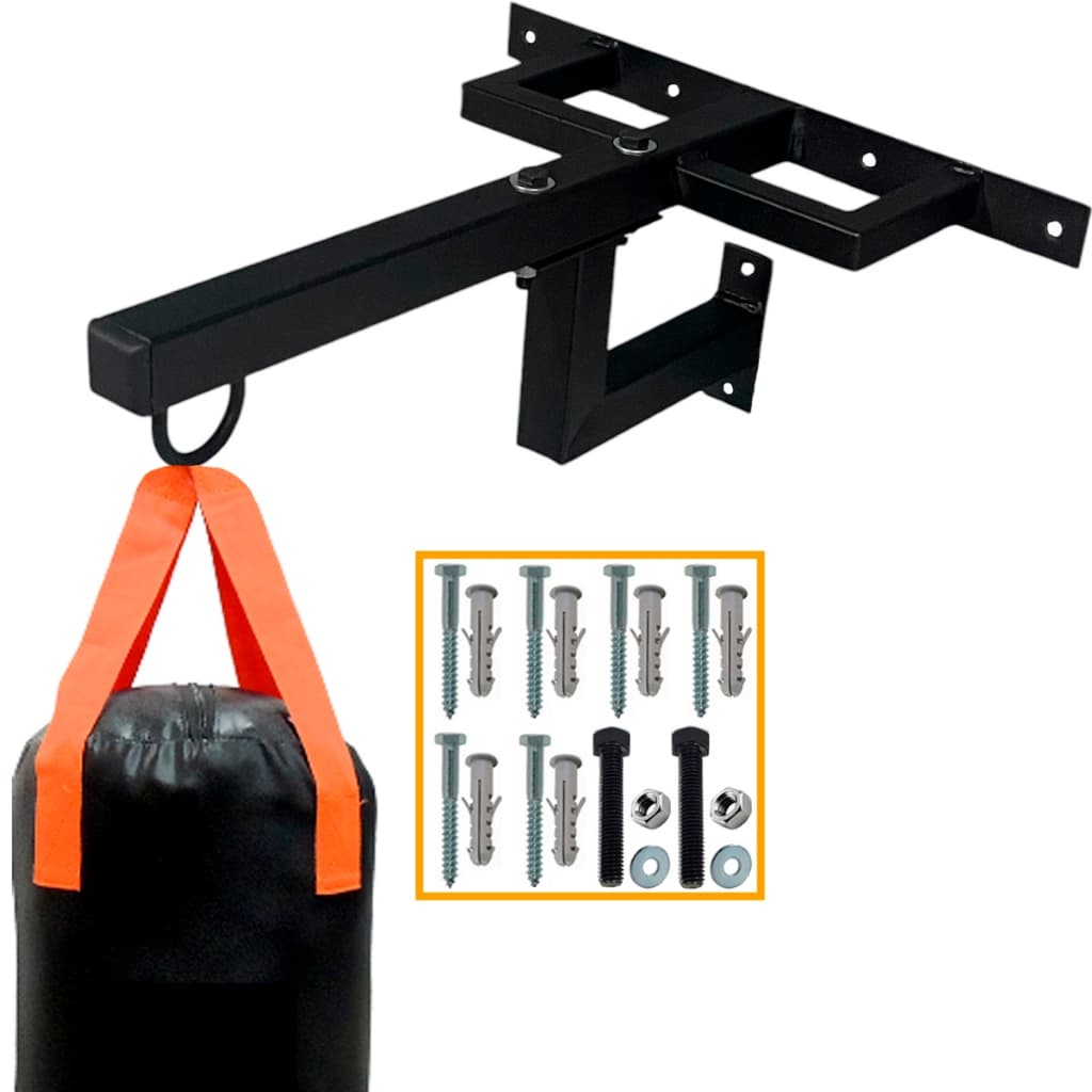 Suporte Para Saco De Pancada Parede Desmontável Reforçado Cor Preto