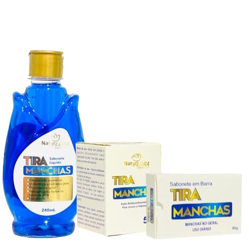 Kit Tira Manchas Original Naty Flora 3 Itens