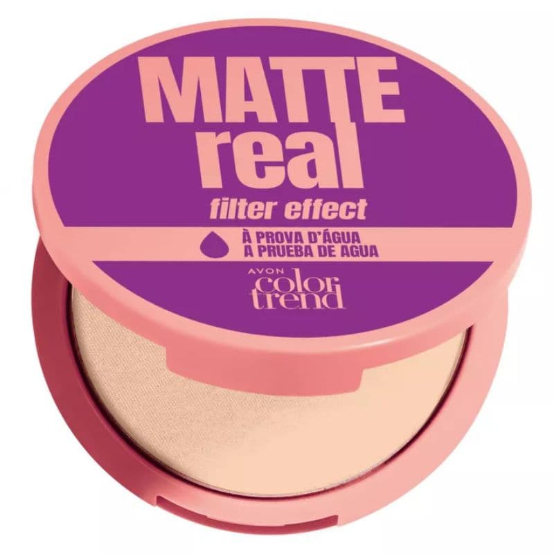 Pó Compacto Facial Avon Color Trend Matte Real 7g à prova d'água