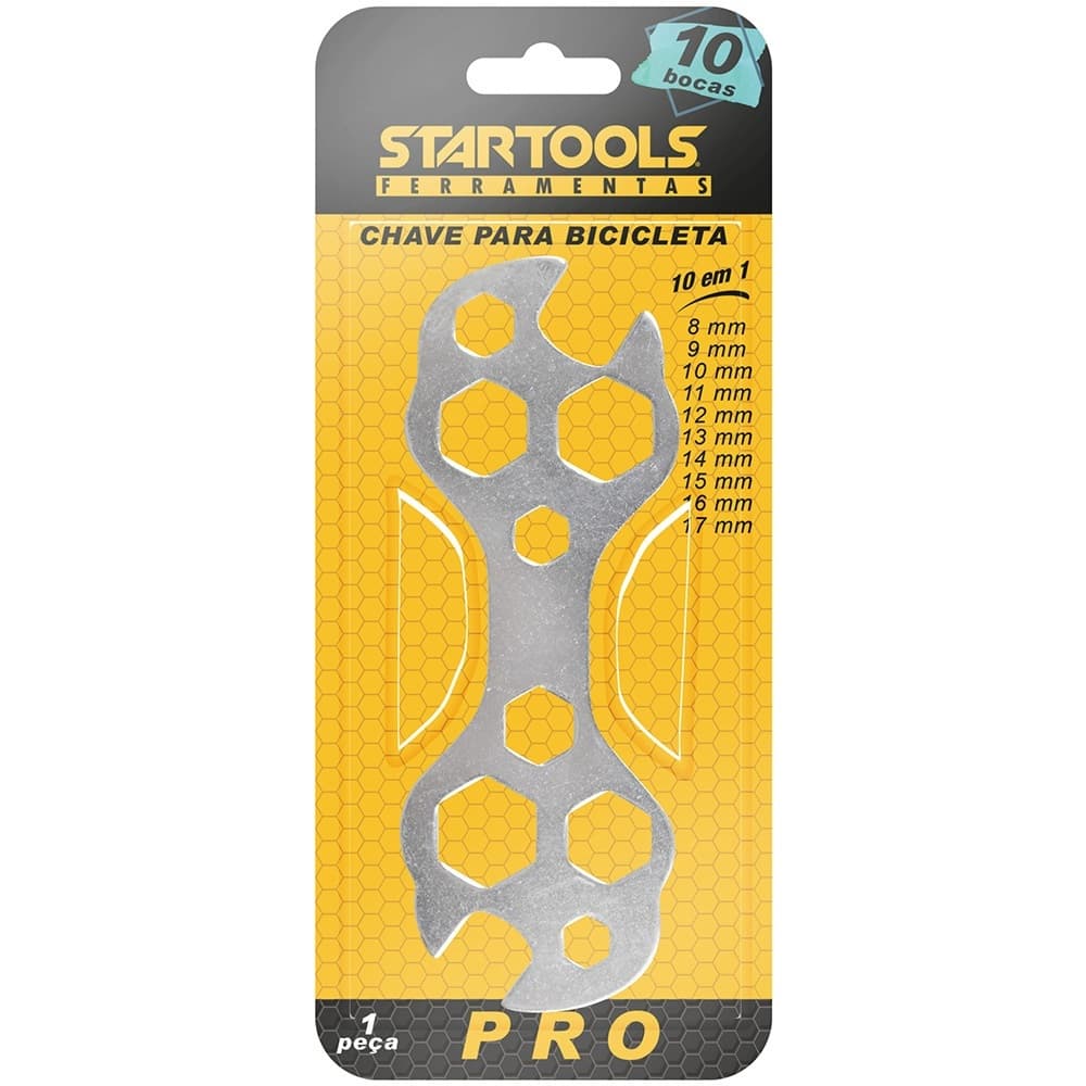 CHAVE PARA BICICLETA 10 EM 1 PRO 13,2X5CM NA CARTELA
