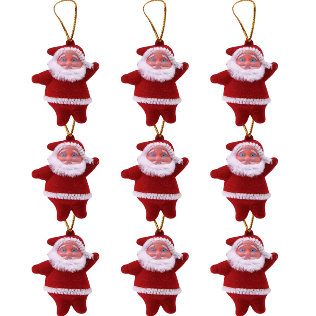 Kit 9 Mini Papai Noel Enfeite Árvore de Natal