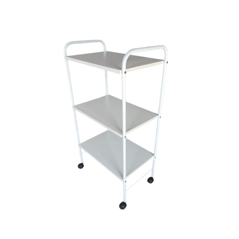 Carrinho Mesa Auxiliar 3 Prateleiras MDF