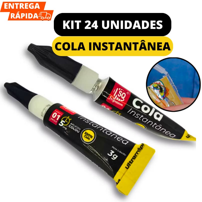 Kit 24 Colas De Adesivo Instantânea Fácil Aplicação De Colar Uso De Tarefas Específicas Para Casa