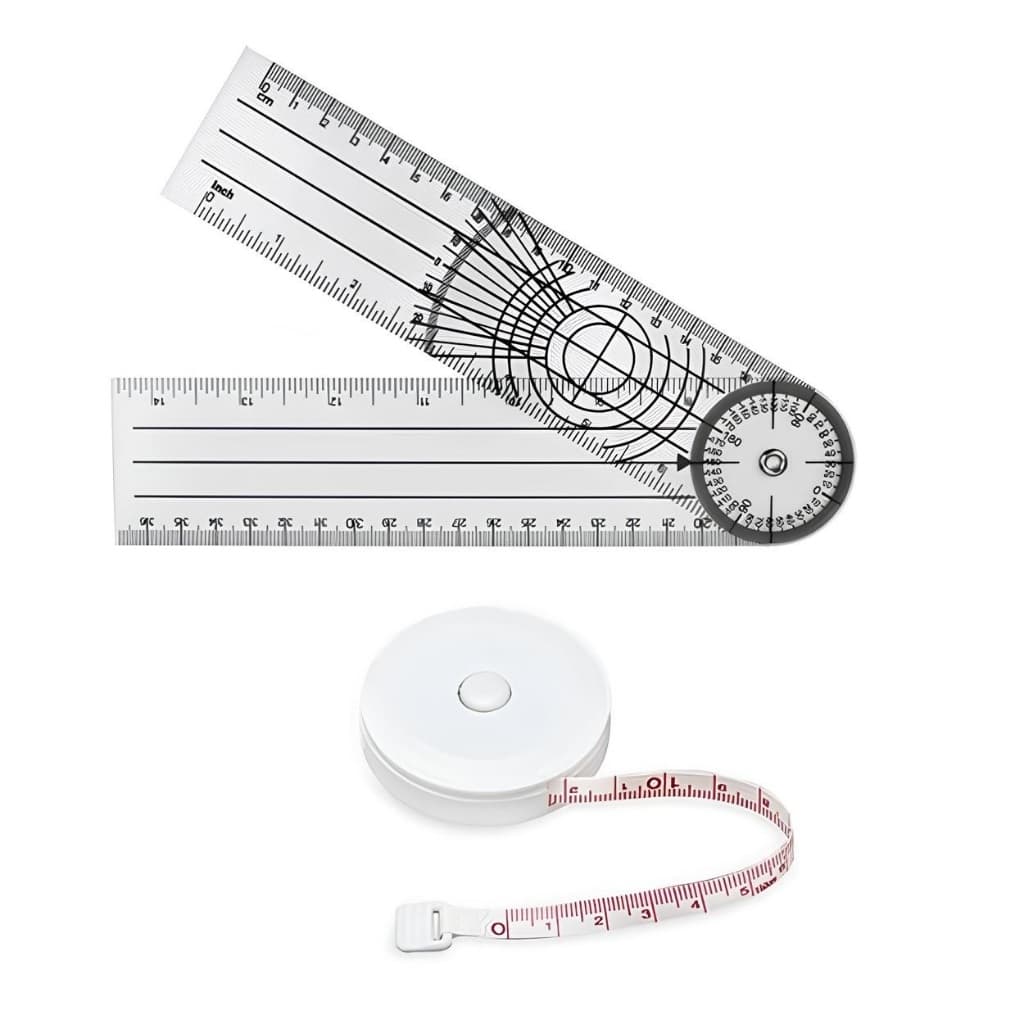 Goniômetro Grande 36cm + Trena Fita Métrica 1,5cm  - Saúde Fisioterapia Enfermagem Medical