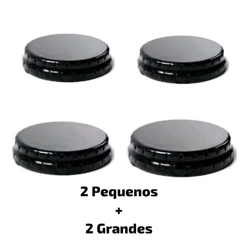 4 Tampas Espalhadores para Boca de Fogão Esmaltec Veneza /Caribe/ Munique /Ágata 2 pequena 2 grande