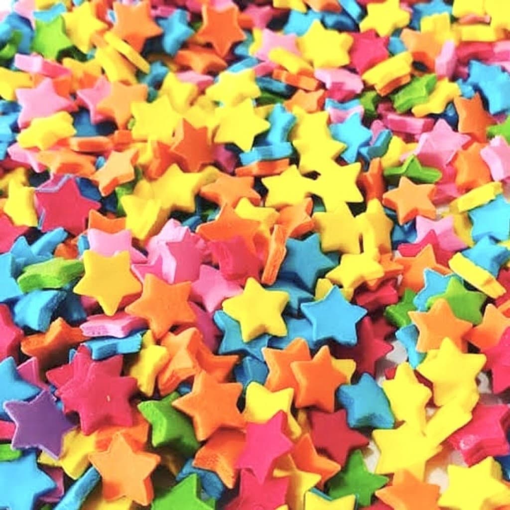 Confeitos de açúcar 100% comestíveis Estrelas Diversas Opções - Jady Confeitos