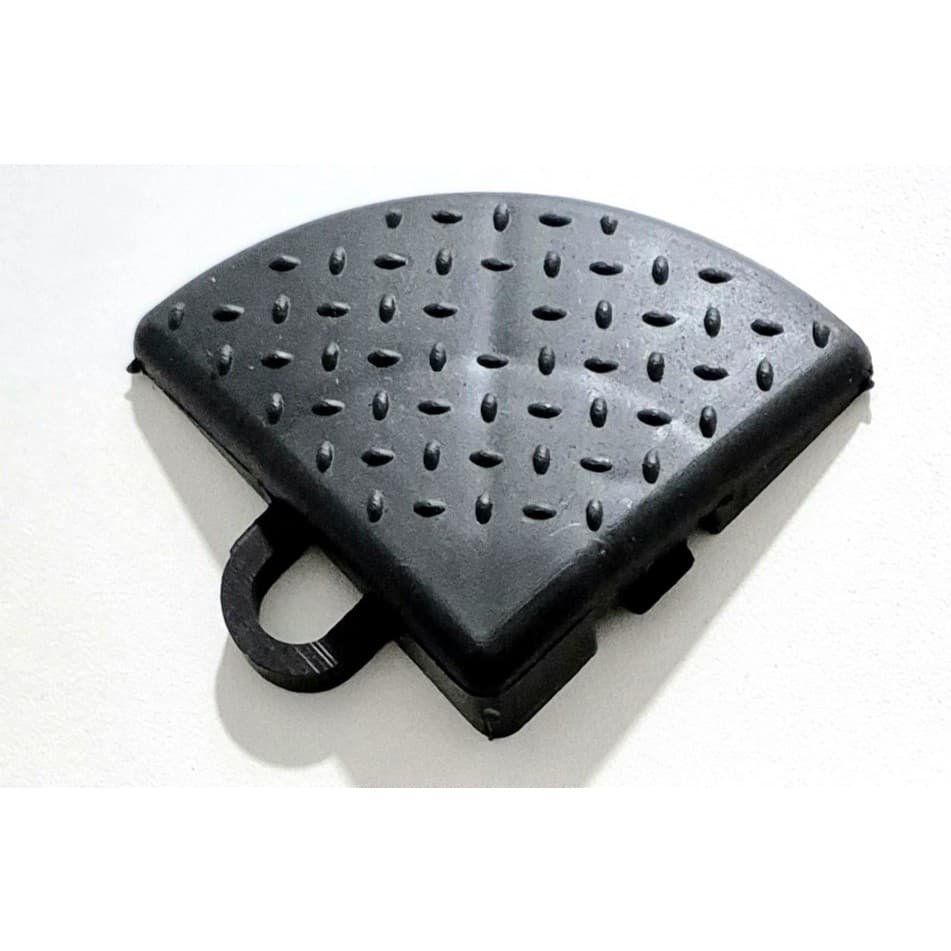 Canto de Piso Modular Plástico Kit 04 unidade  Macho/Fêmea cor  Preto exclusivo para piso Boorabora