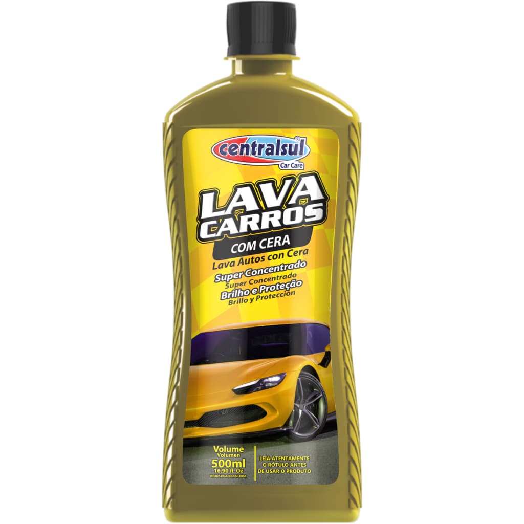 Centralsul Lava Carros com Cera Carnaúba Limpeza Carro Cuidado 500ml