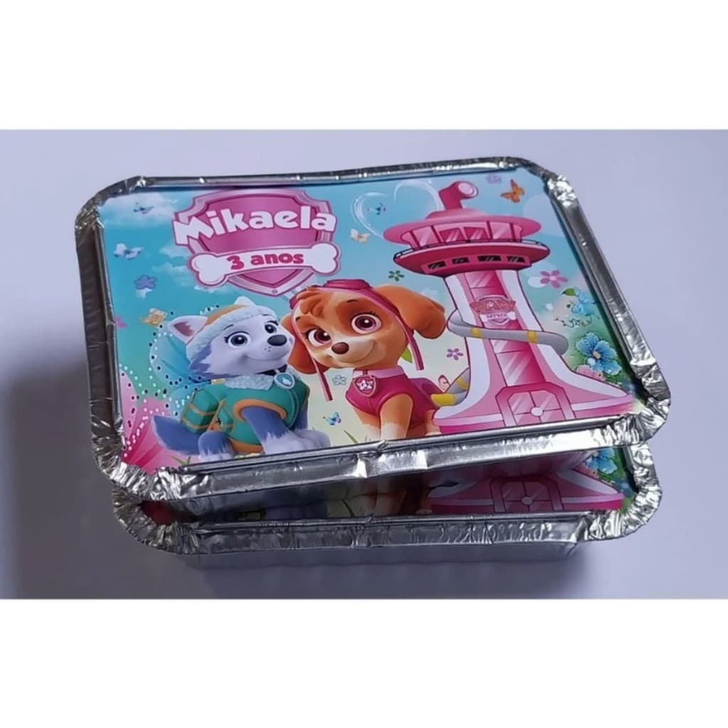 10 Marmitinha Personalizada Skye e Everest Patrulha Canina rosa - escolha seu tema, marmtinha para Bolo Guloseimas