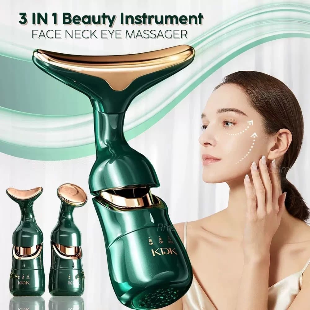 Três cabeças de massagem elétrica intercambiáveis ​​sem fio massageador elétrico creme para os olhos essência N7