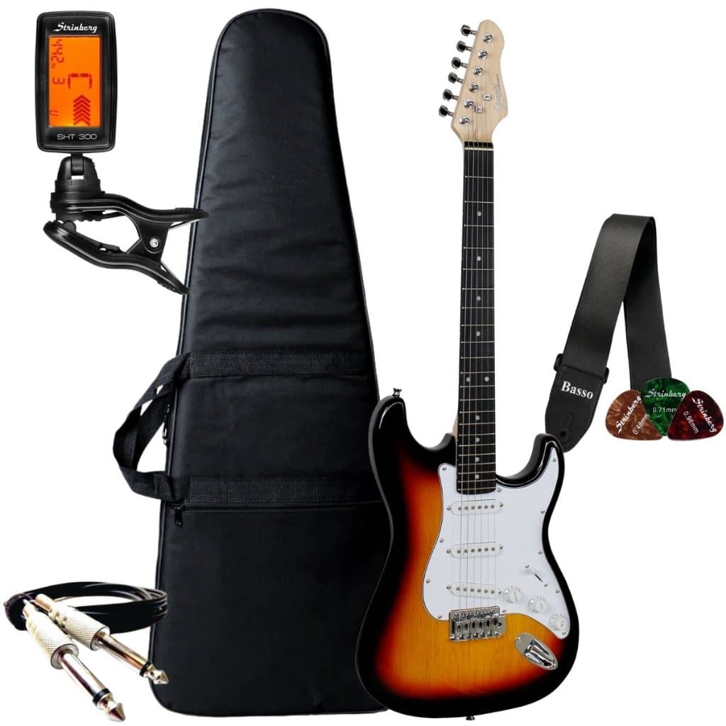 Guitarra Elétrica Stratocaster Estudante Iniciante + Kit De Acessórios