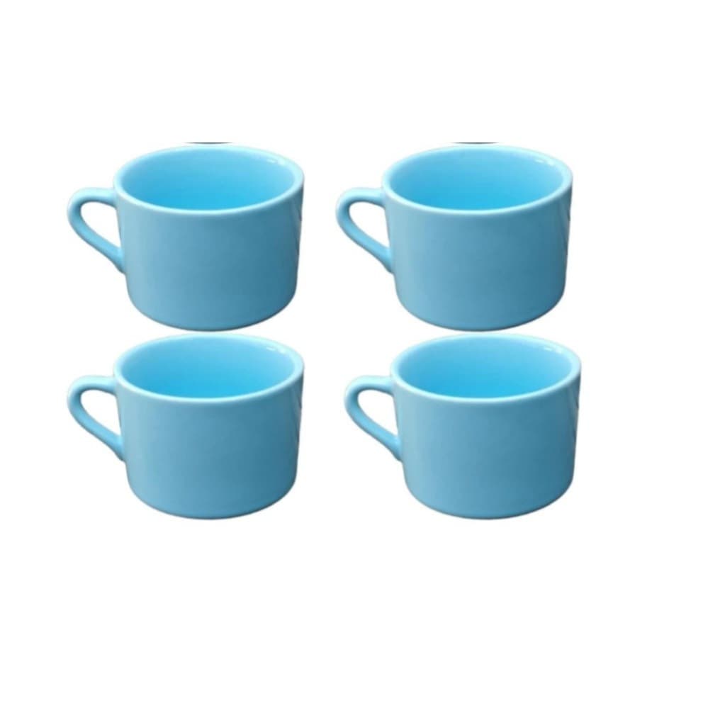 Jogo 4 Xicaras Café Chá Porcelana 150 ml Lisa