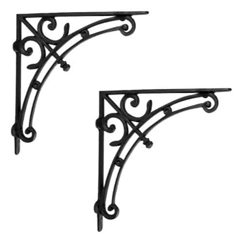 Kit 2 Mão Francesa de Ferro Fundido Cantoneira Suporte para Prateleira 40x40