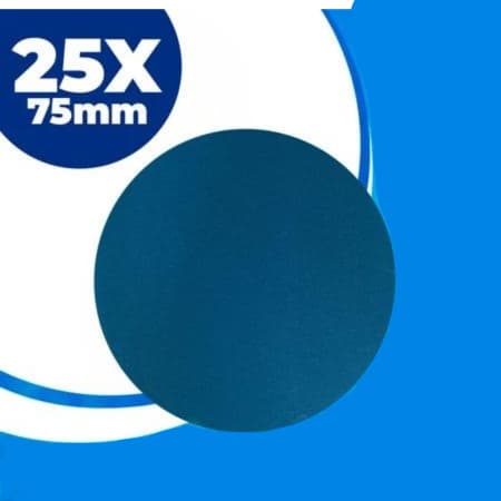 Kit 25 Discos Lixa hookit Base Velcro 3 Pol. (75mm) Sem furo - Disco para Lanter (faróis) , Madeira, Metais ou Funilaria