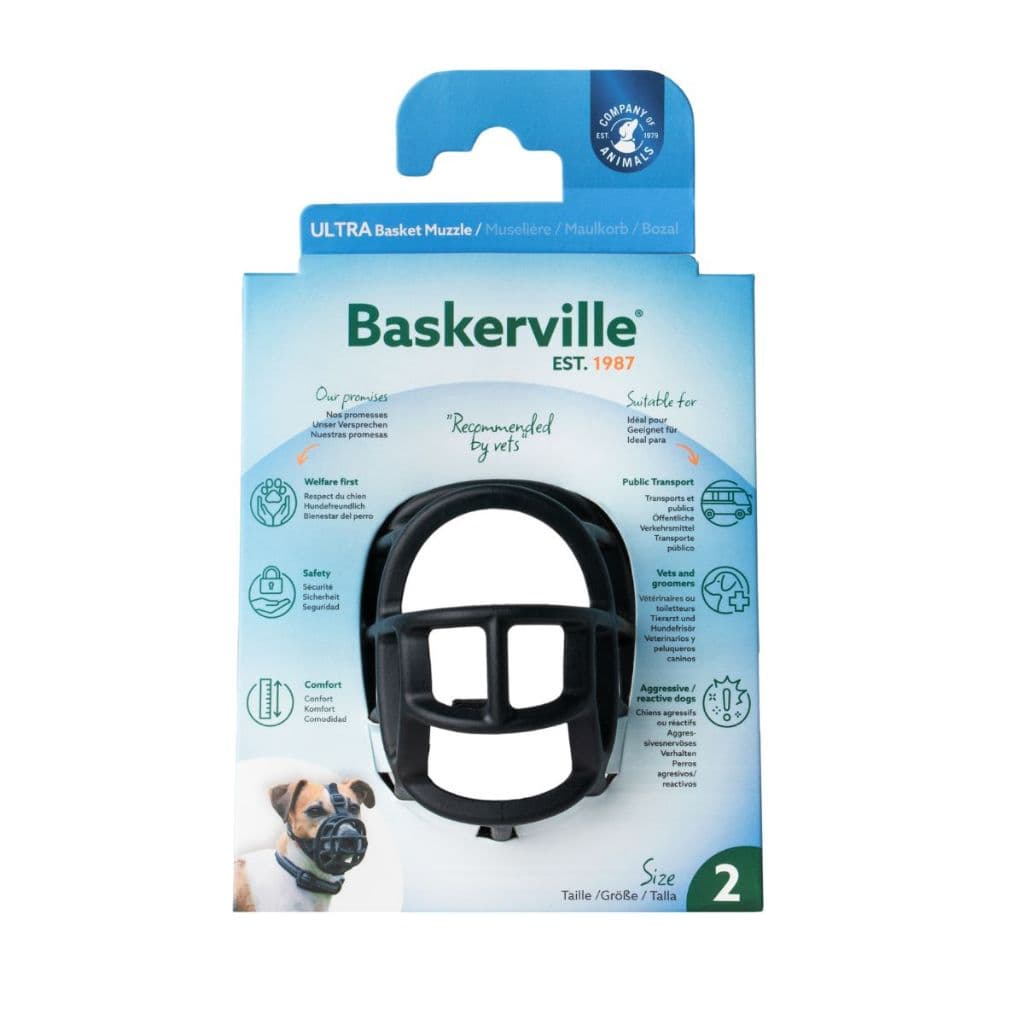 Focinheira para Cães Baskerville Preta P Tamanho 2