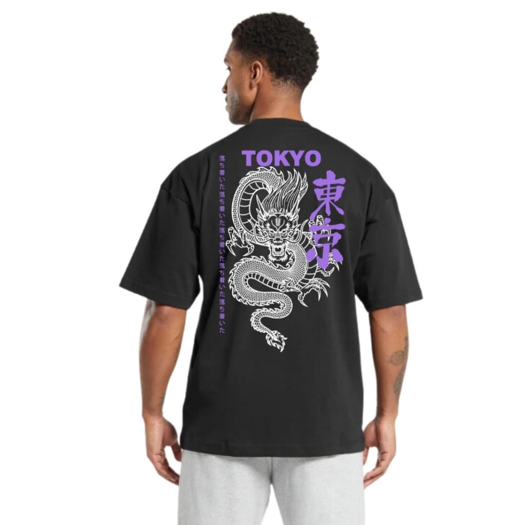 Camiseta Oversized Streetwear Algodão Masculina Ideal para Academia e Esportes Gola Redonda Estampa