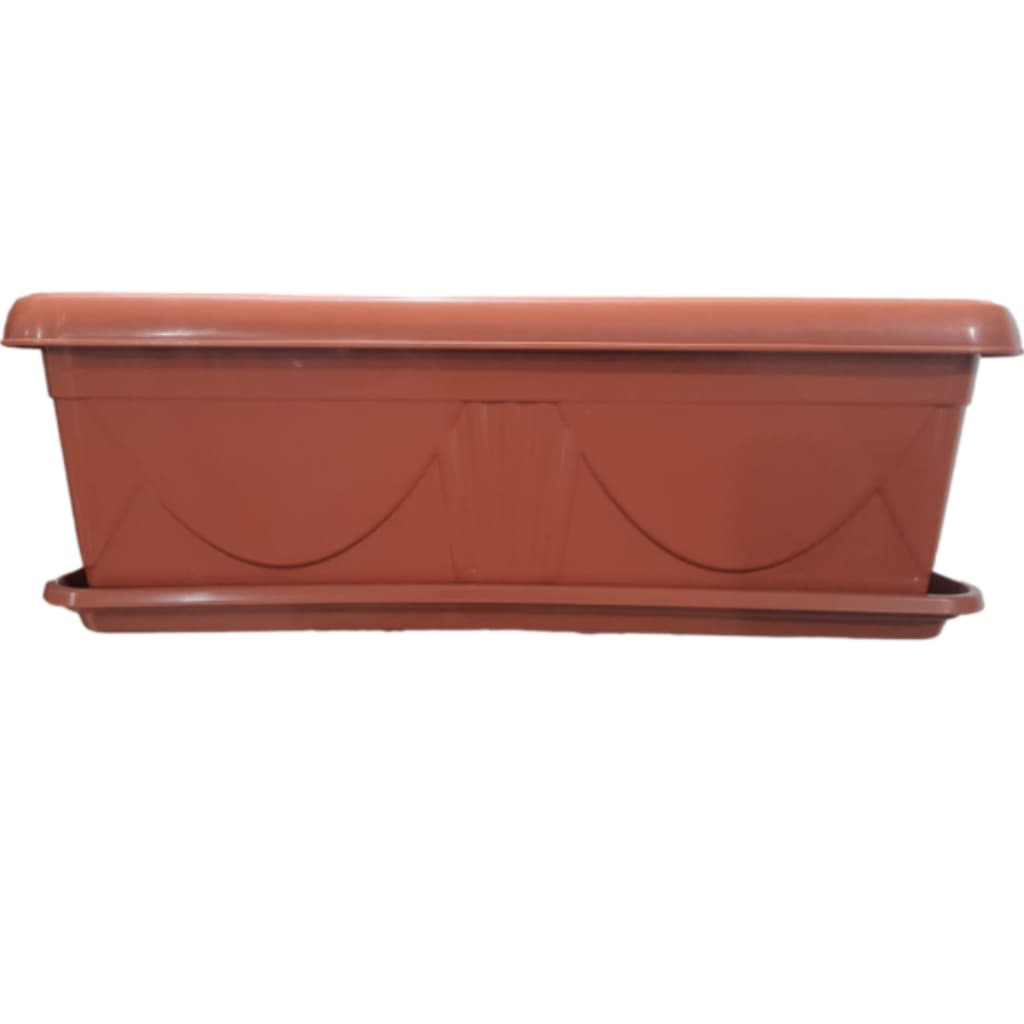Floreira De Plastico Vaso Com Prato N2 - Cerâmica