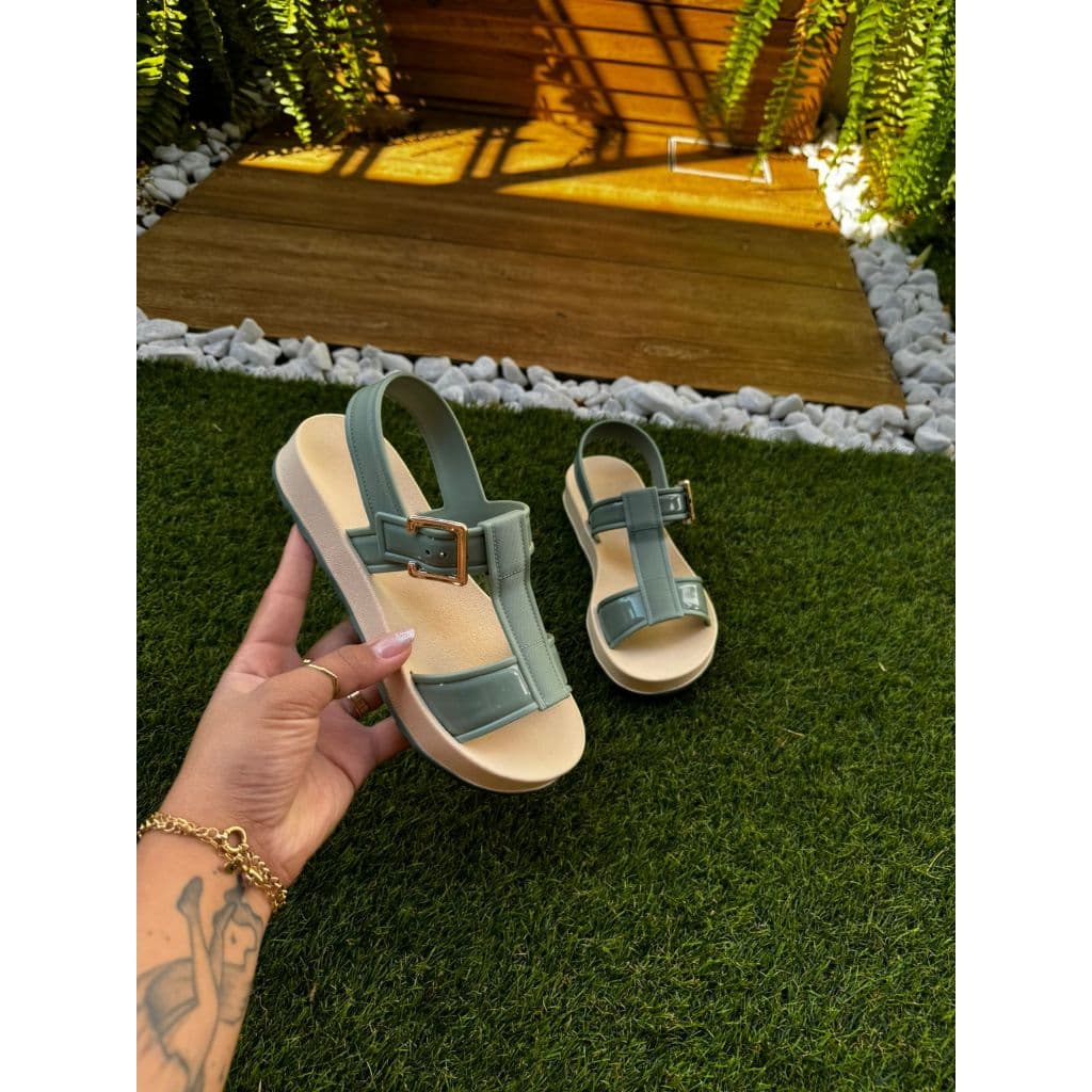 Rasteirinha Sandalia Papete Feminina c/ Fivela Ajustavel