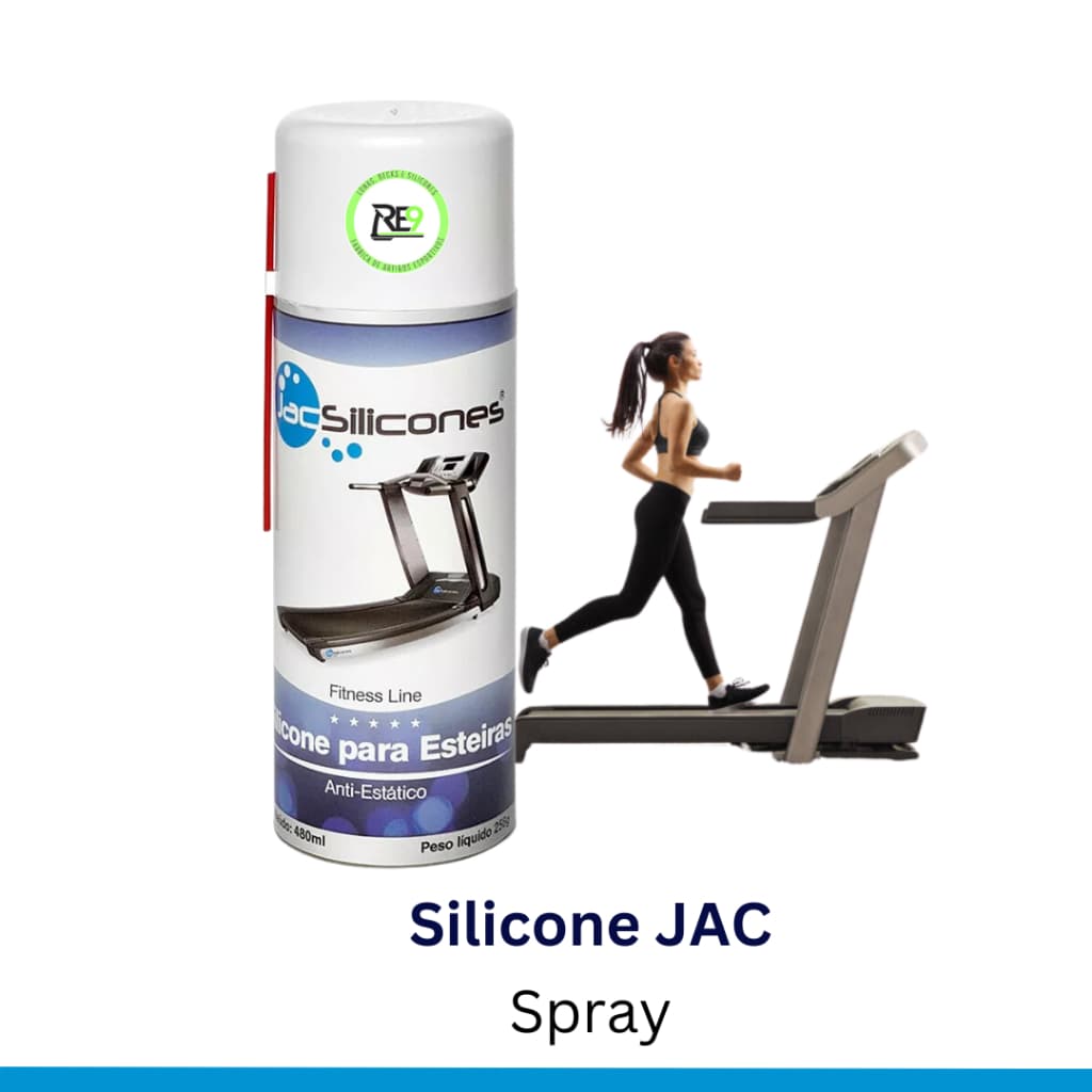 Silicone Lubrificante Spray 100% Puro JAC Fitness Line -Alta Performance e Proteção para Esteiras
