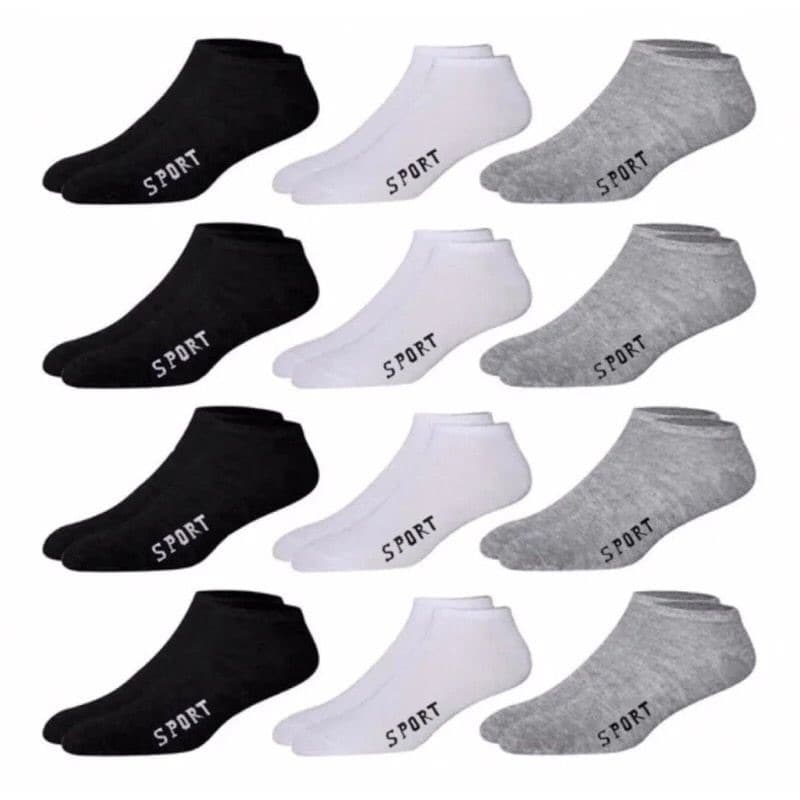 Kit 24 Pares Meia Soquete Unissex Masculino Feminino