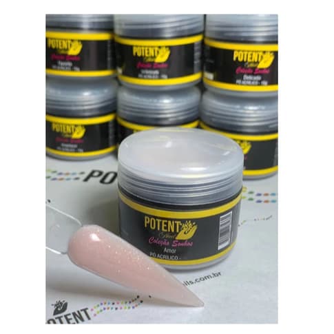 Pó Acrílico Potent - Alongamento Unhas Acrílico Coleção Sonhos e Tradicionais - 40g - Potent Nails