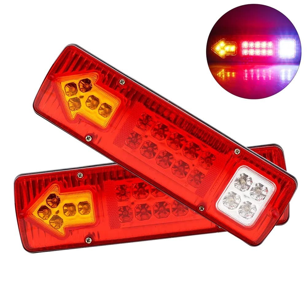 Par Lanterna Led Otima P Caminhão Carretinha Reboque 12v